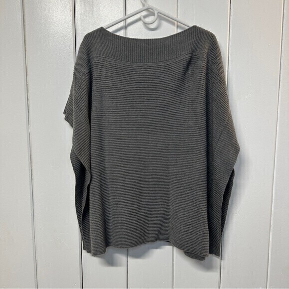 LOFT Women's Poncho Sweater,‎ Bohemian, like new, Size OS Gray - Picture 1 of 5